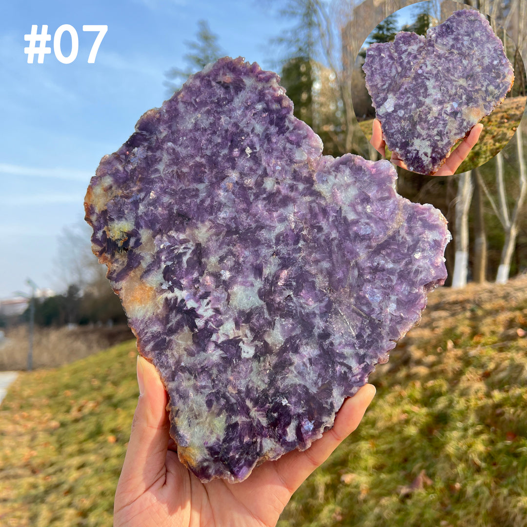 Unique,Imperfect Natural Lepidolite Slice