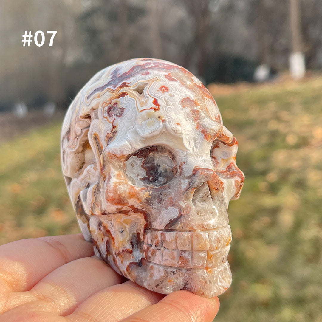 Unique,Natural Crystal Agate Skull