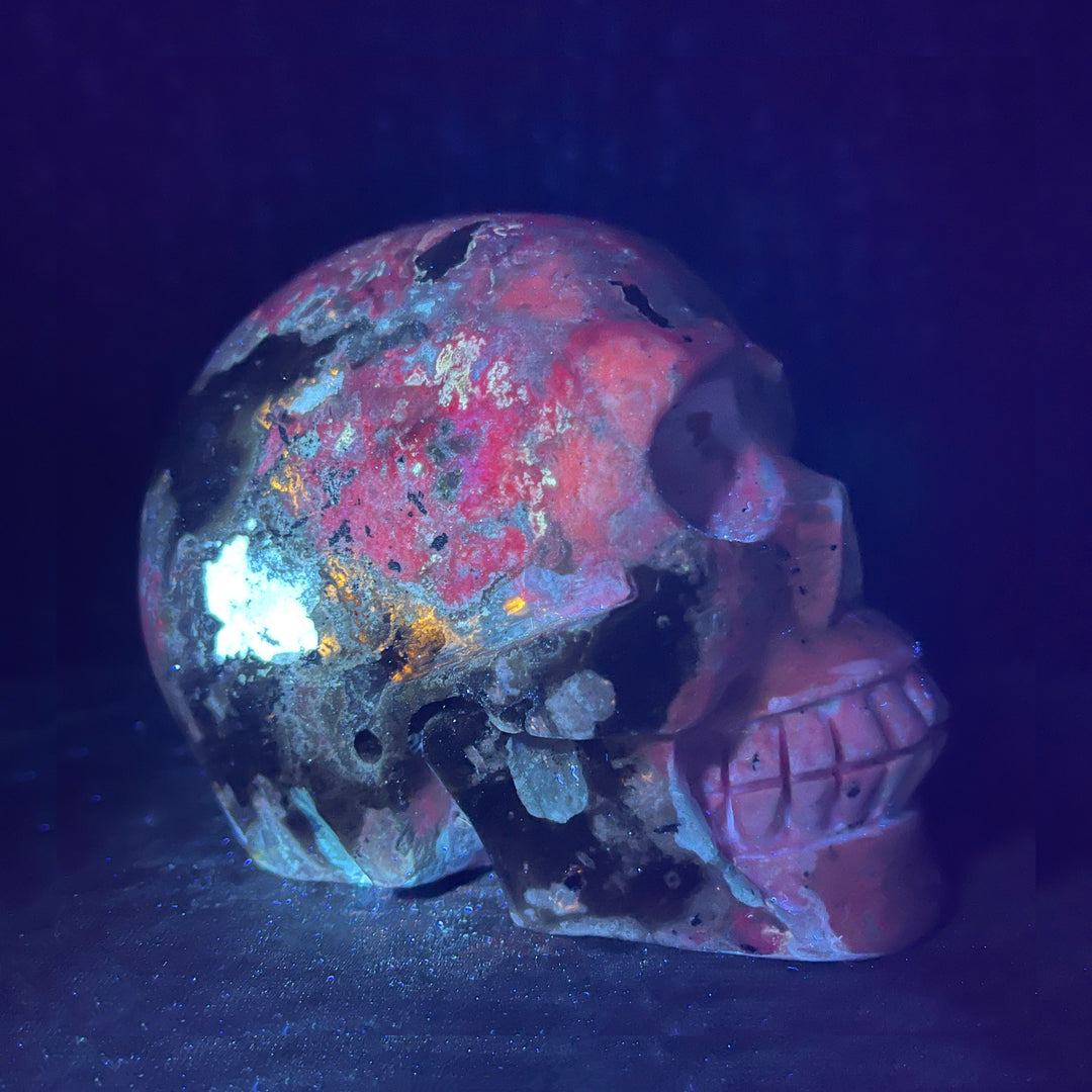 ⚡SALE⚡Unique,Natural Peruvian Rhodochrosite Skull