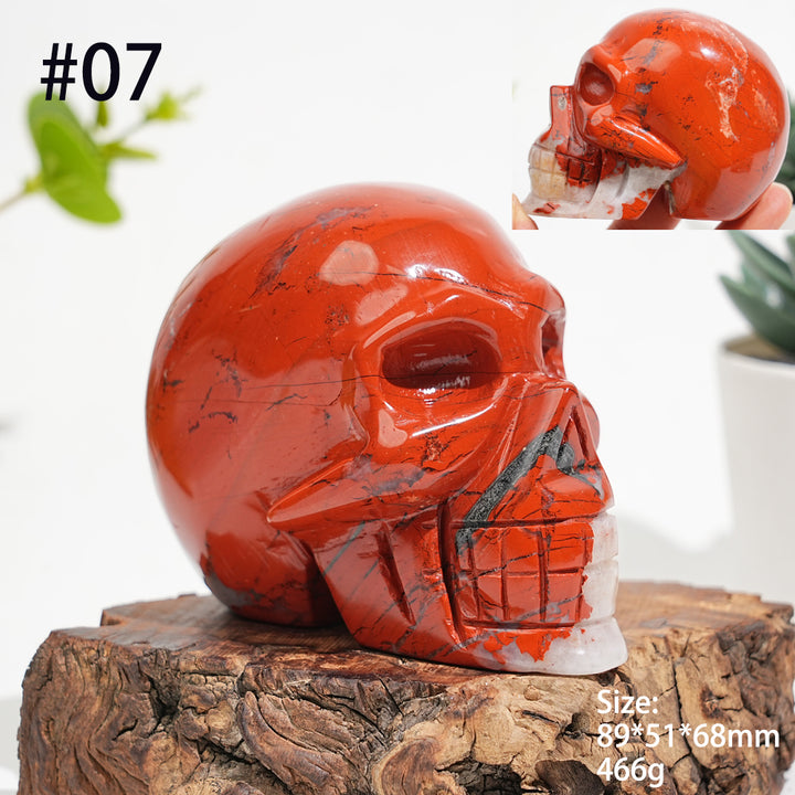 Unique,Natural Crystal Red Jasper Skull