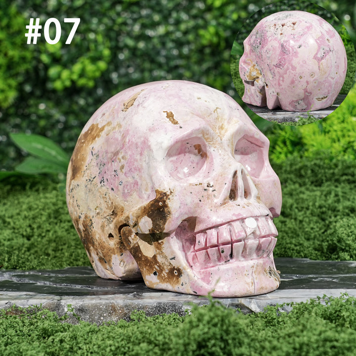 ⚡SALE⚡Unique,Natural Peruvian Rhodochrosite Skull
