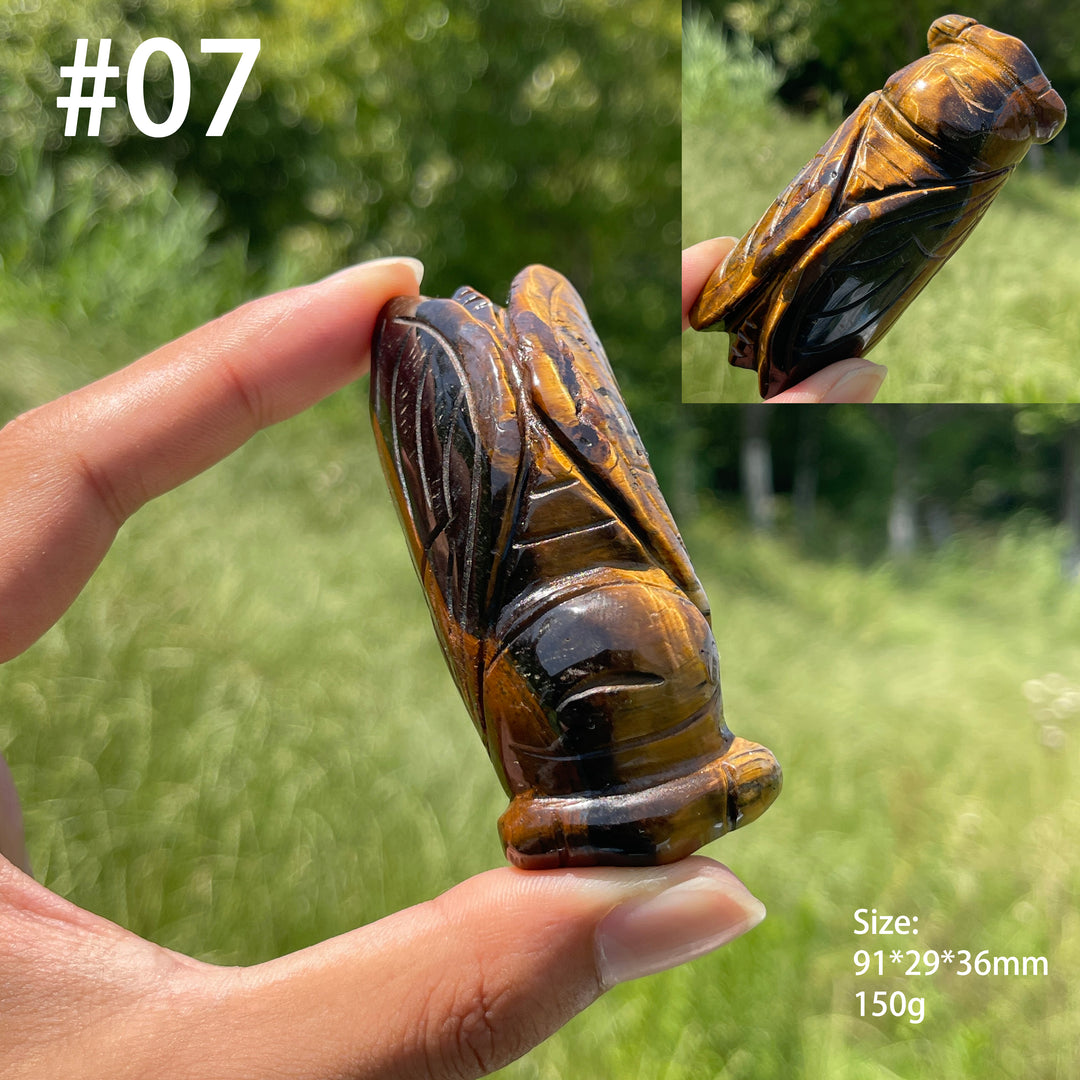 Unique,Natural Crystal Tiger Eye Animal Carving