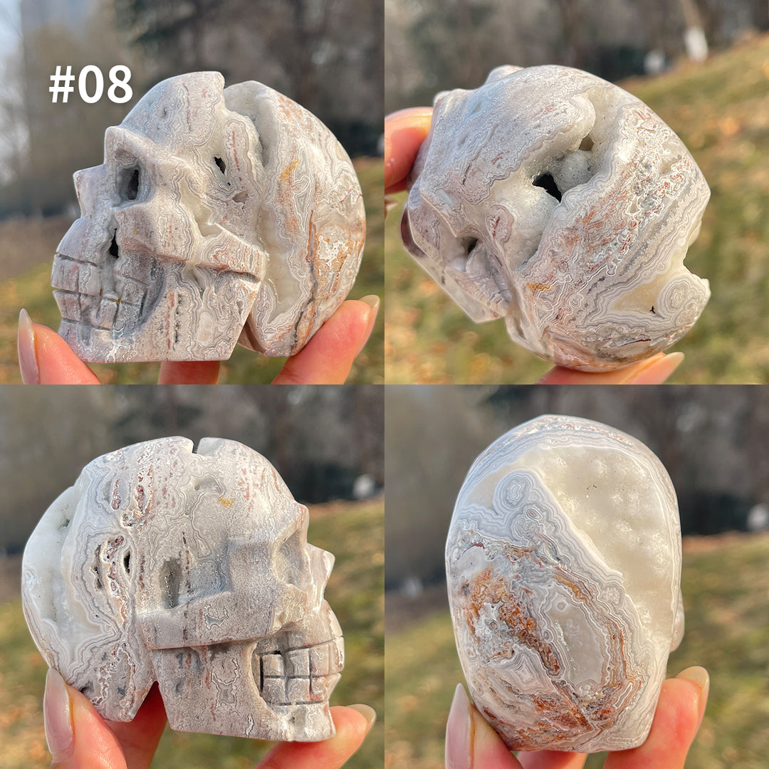 Unique,Natural Crystal Agate Skull