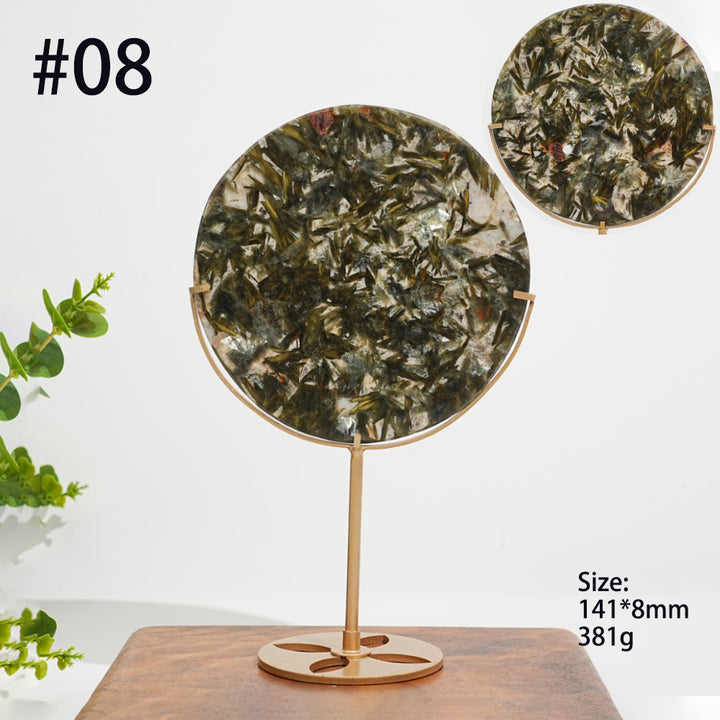 Unique,Natural Phlogopite Crystal Disc With Stand