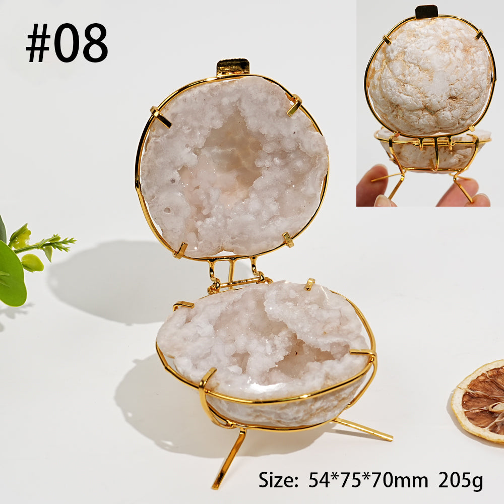 Unique,Natural Crystal Moroccan Geode Treasure Basin