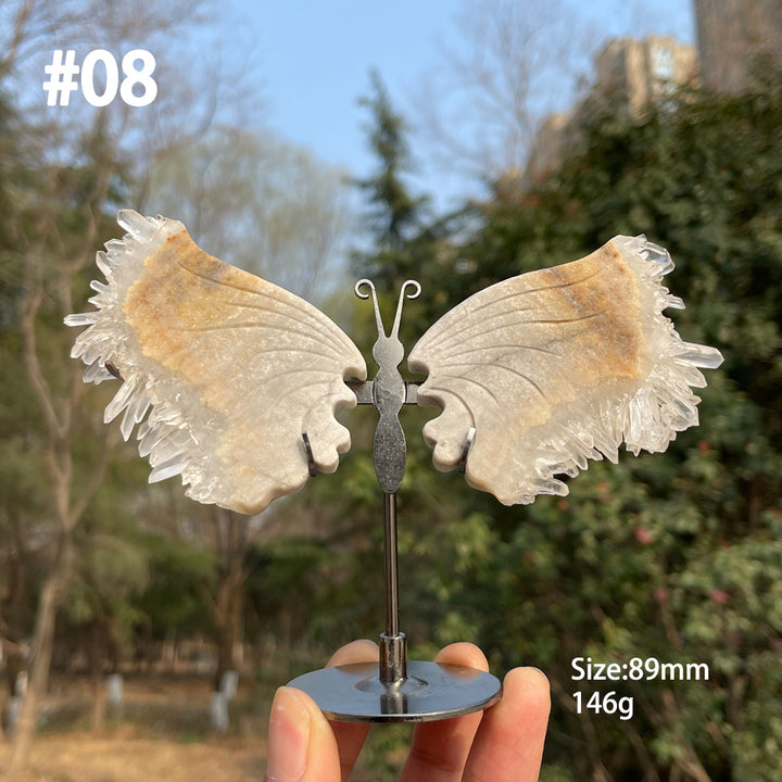 Unique,Natural Crystal Chrysanthemum Cluster Butterfly Wings