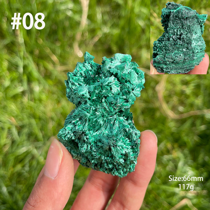 Unique,Natural Crystal Acicular Malachite Raw