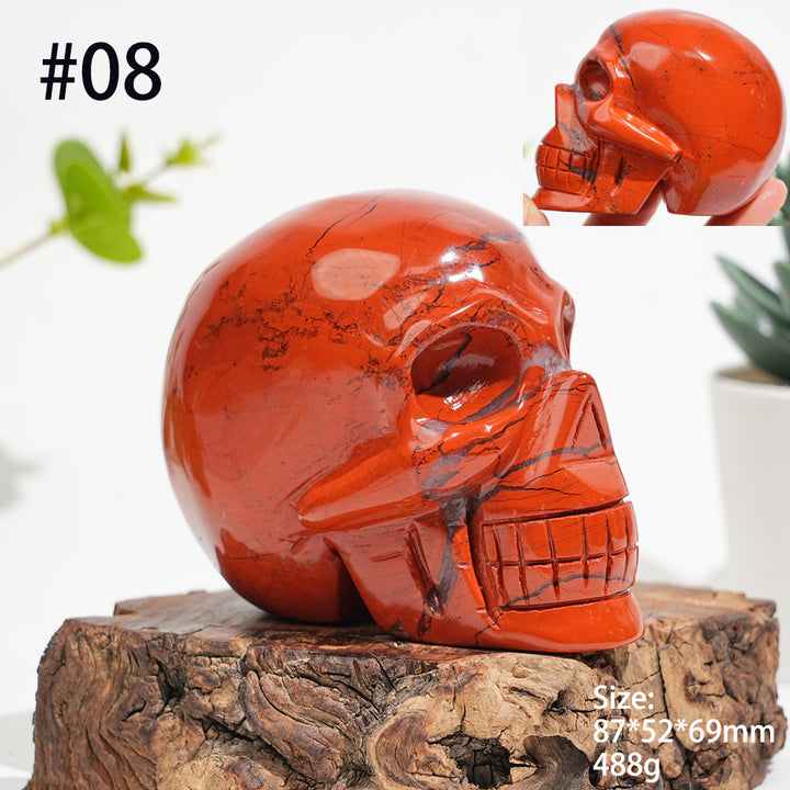 Unique,Natural Crystal Red Jasper Skull