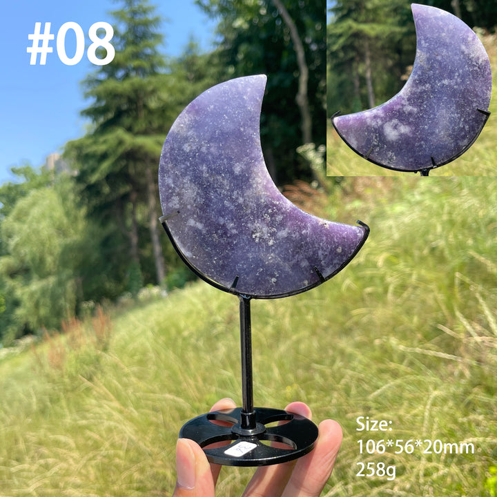 Unique,Natural Lepidolite Moon
