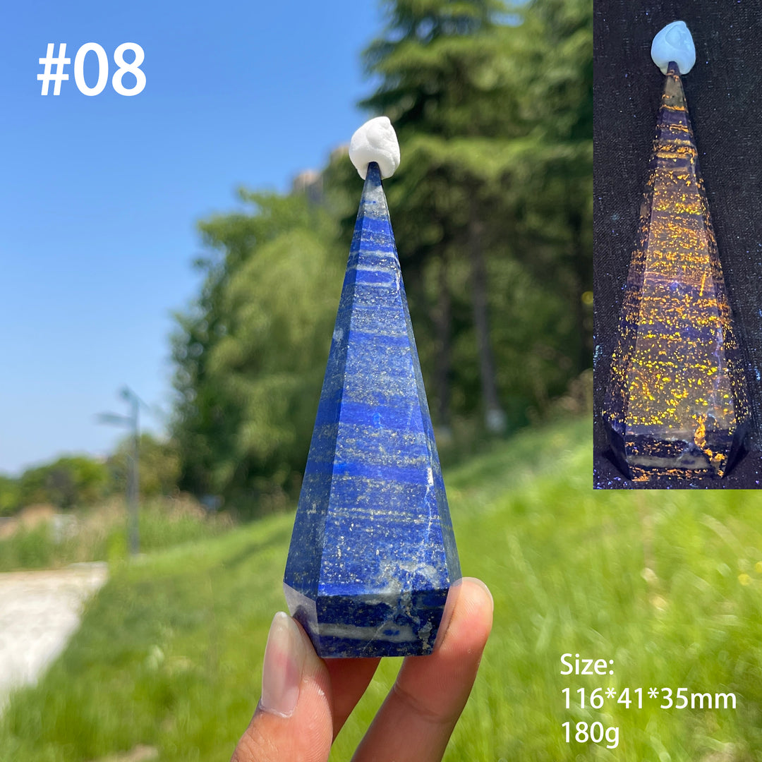 Unique,Natural Lapis Lazuli Diamond Tower