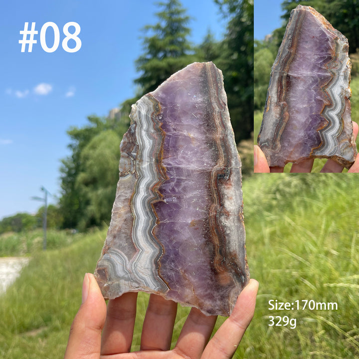 Unique,A Slightly Imperfect Natural Amethyst Agate Slice