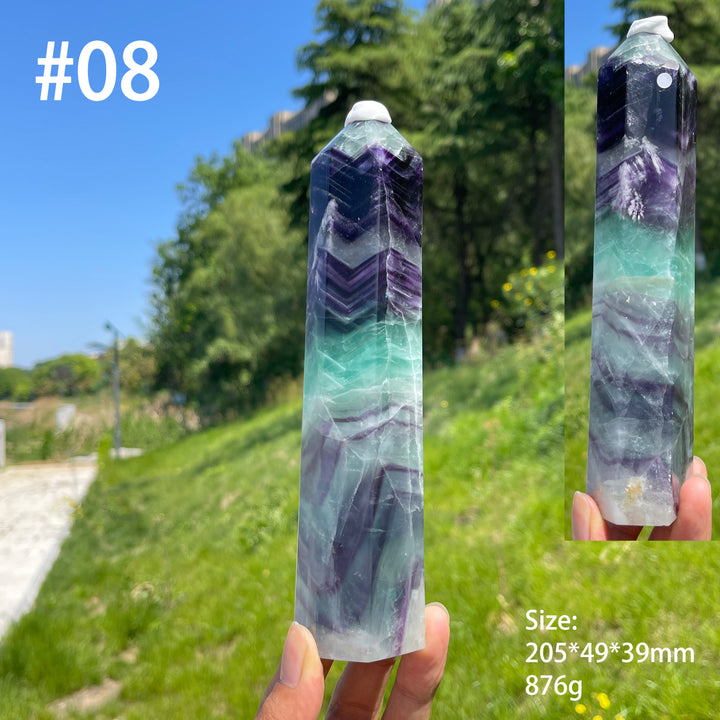 Unique,A Slightly Imperfect Natural Crystal Feather Fluorite Point