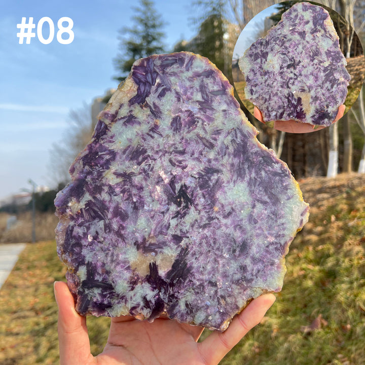 Unique,Imperfect Natural Lepidolite Slice