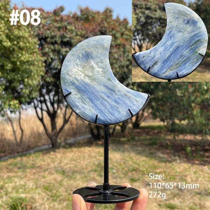 Unique,Natural Crystal Blue Kyanite Moon