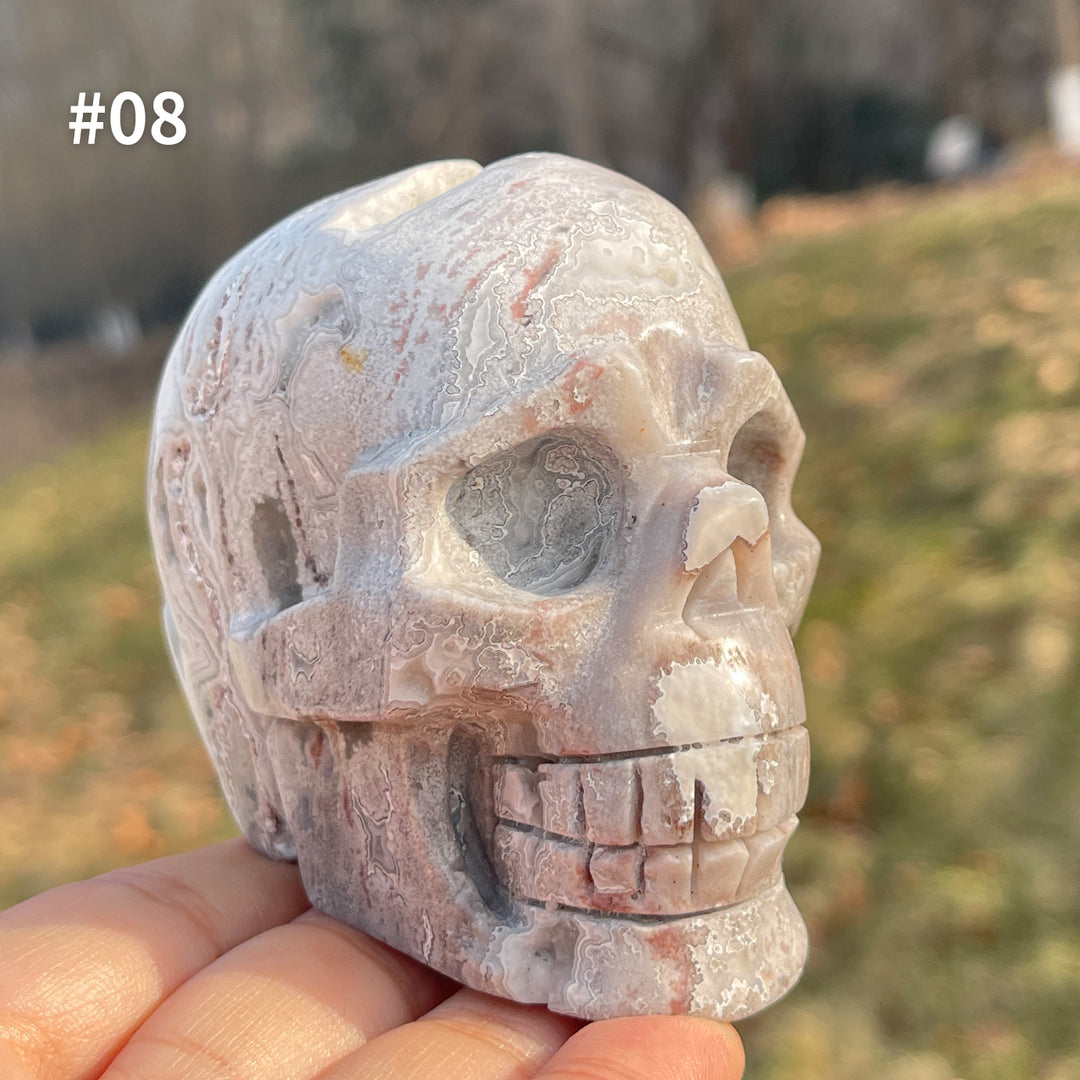 Unique,Natural Crystal Agate Skull