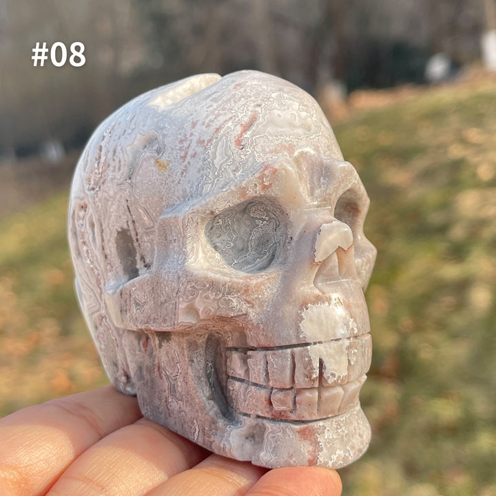 Unique,Natural Crystal Agate Skull