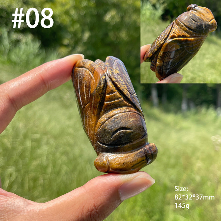 Unique,Natural Crystal Tiger Eye Animal Carving