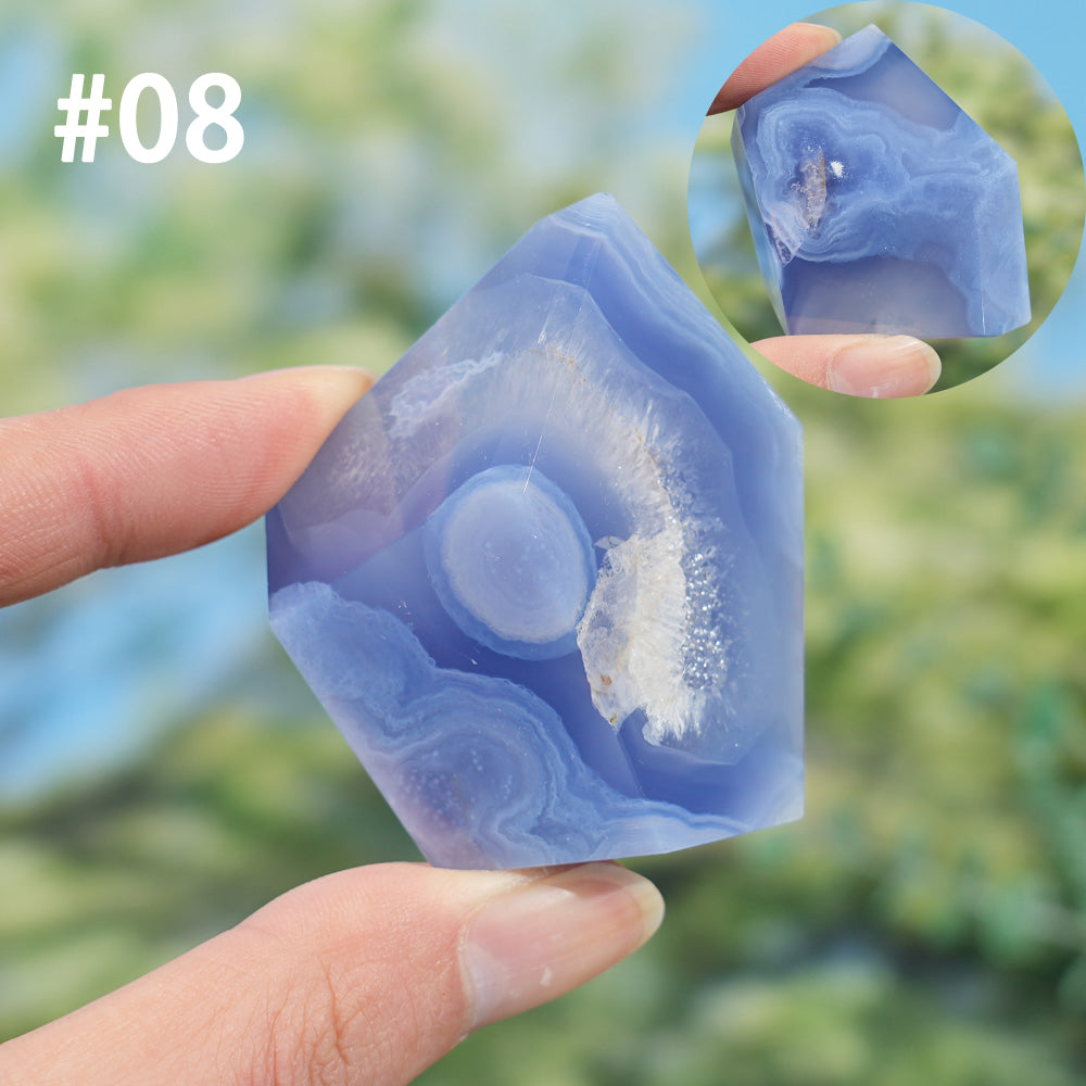 Unique, Natural Top Blue Agate Freeform