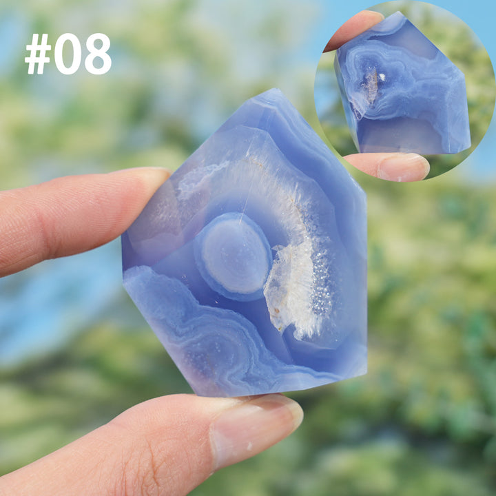 Unique, Natural Top Blue Agate Freeform