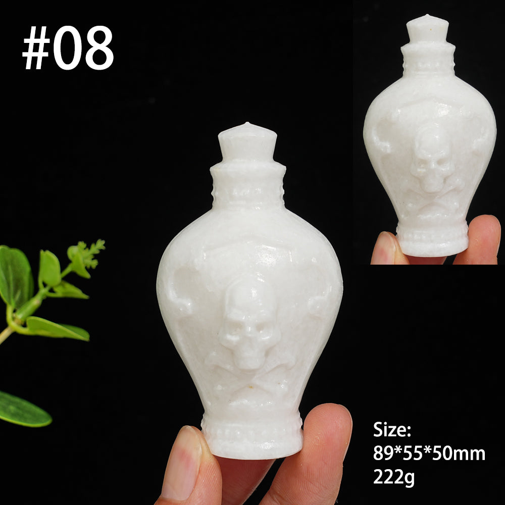 Unique,Natural Crystal Magic Potion Bottle Carving