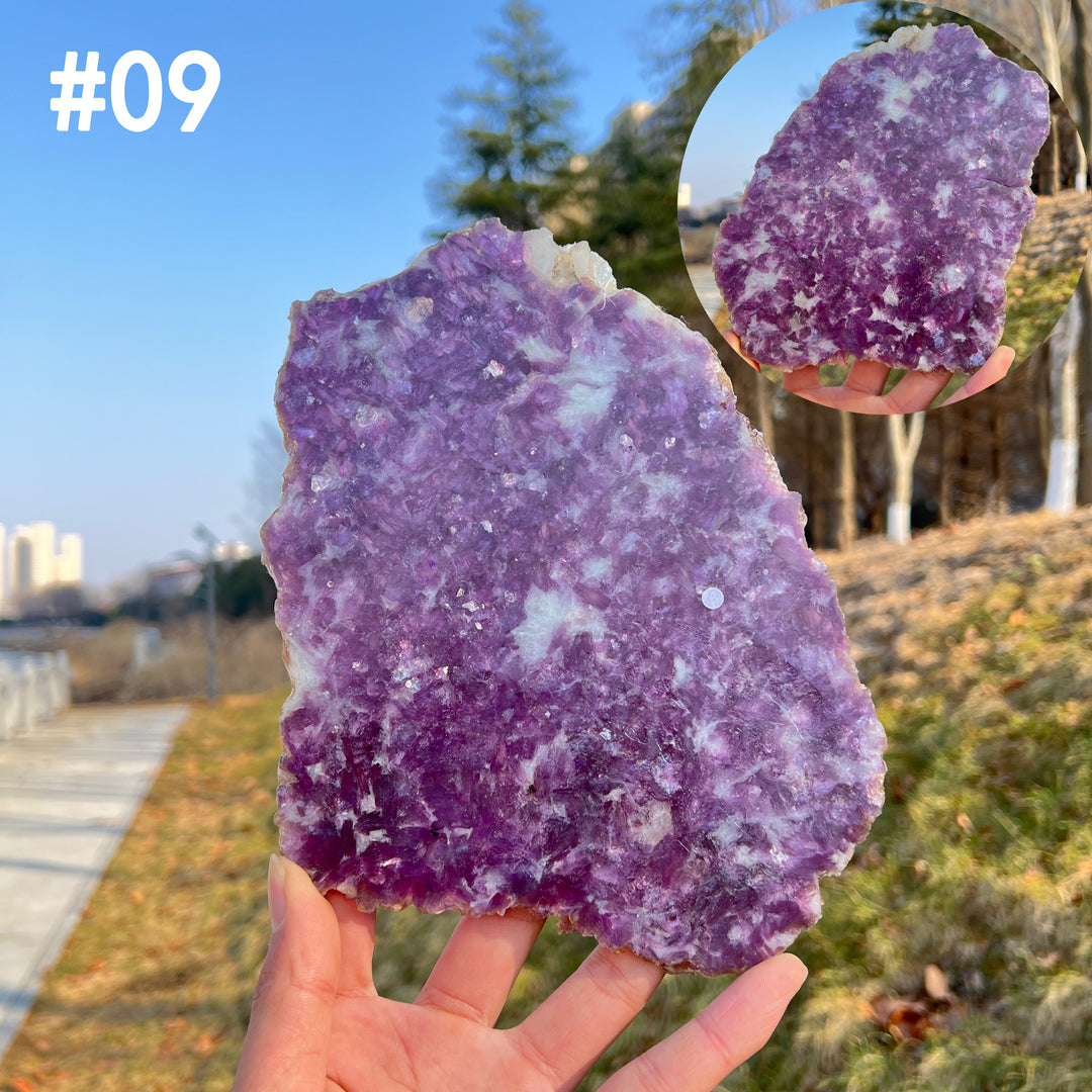 Unique,Imperfect Natural Lepidolite Slice