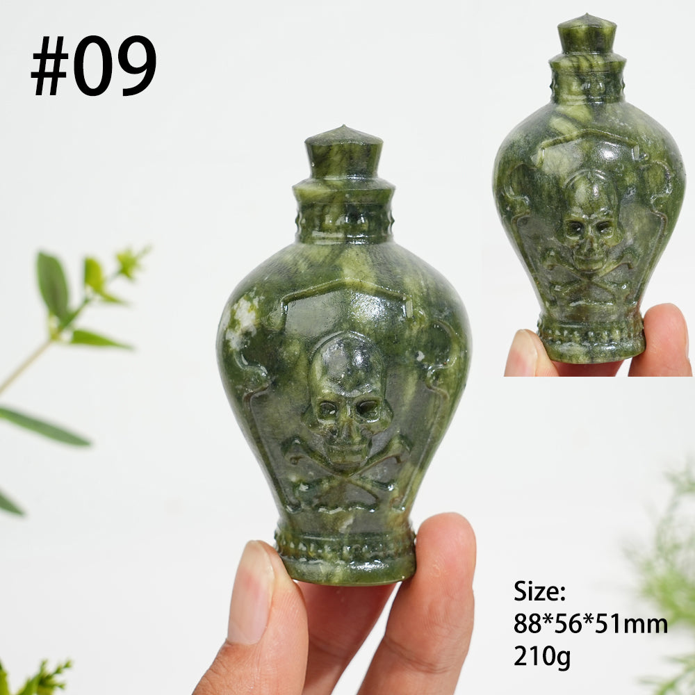 Unique,Natural Crystal Magic Potion Bottle Carving