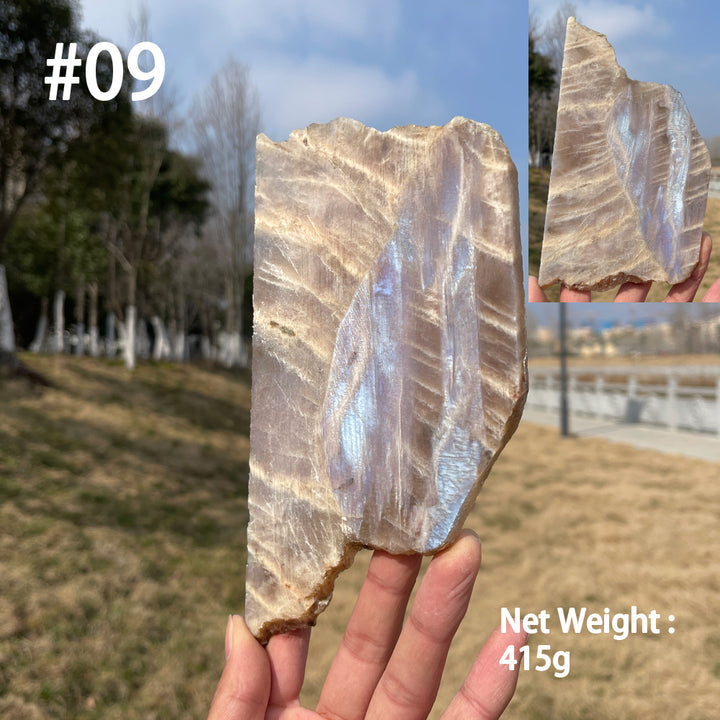 Unique,Natural Crystal Moonstone Slices