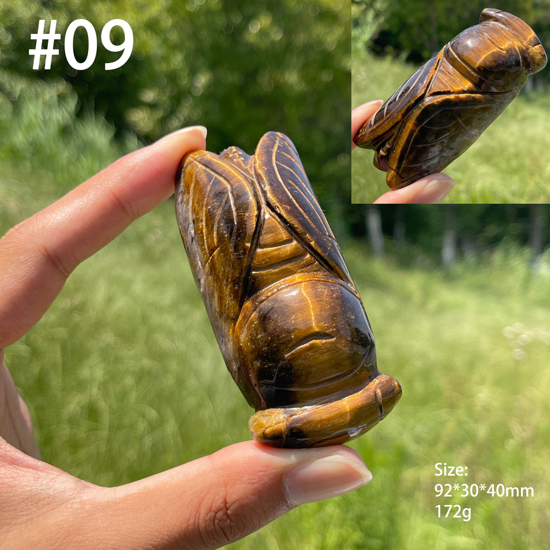 Unique,Natural Crystal Tiger Eye Animal Carving