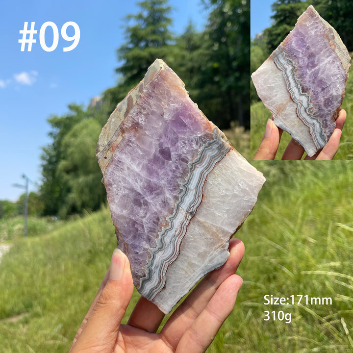 Unique,A Slightly Imperfect Natural Amethyst Agate Slice