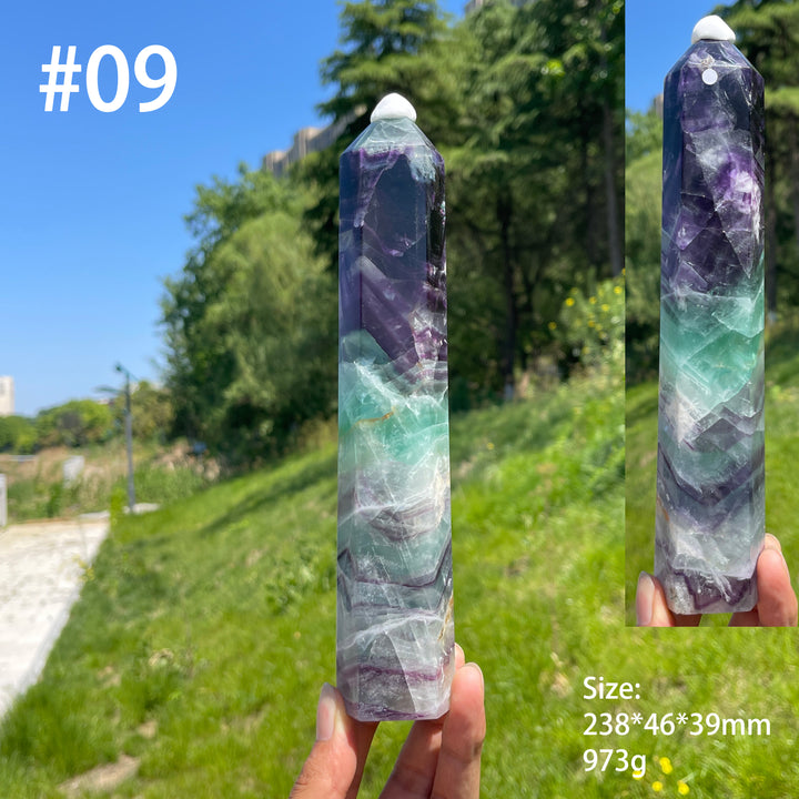 Unique,A Slightly Imperfect Natural Crystal Feather Fluorite Point
