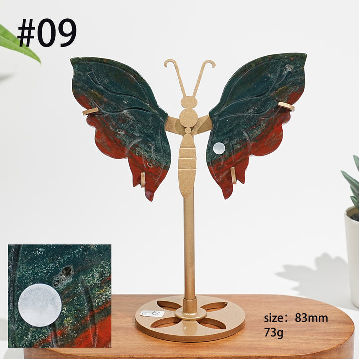 Unique,A Slightly Imperfect Natural Ocean Jasper Delicate Butterfly Wings