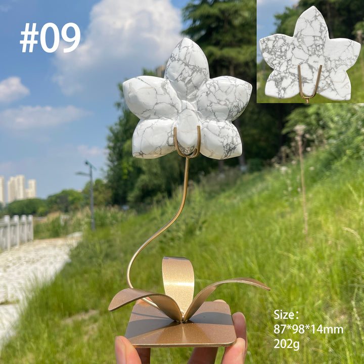 Unique,Natural Crystal Orchid Carving