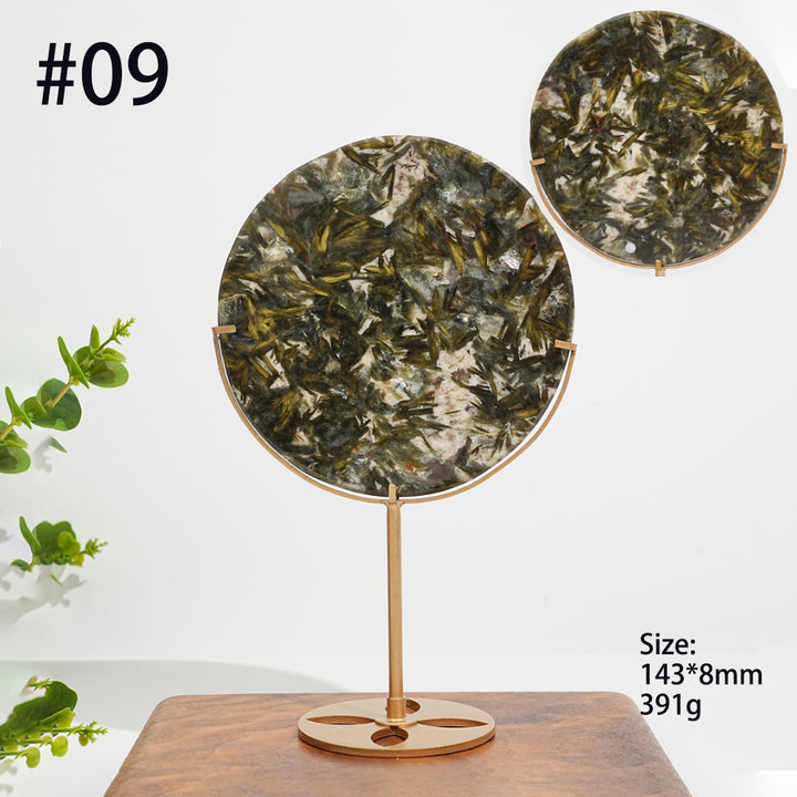 Unique,Natural Phlogopite Crystal Disc With Stand