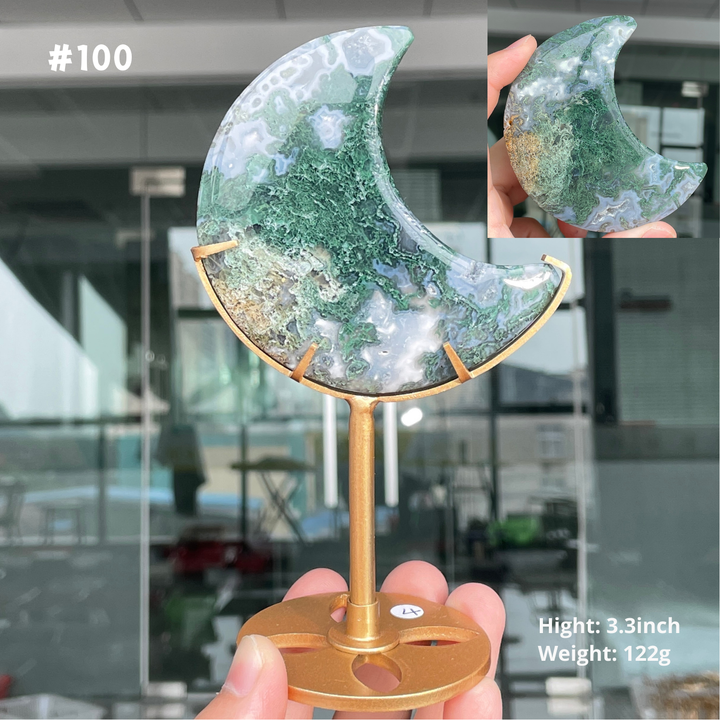 Unique,Moss Agate Moon