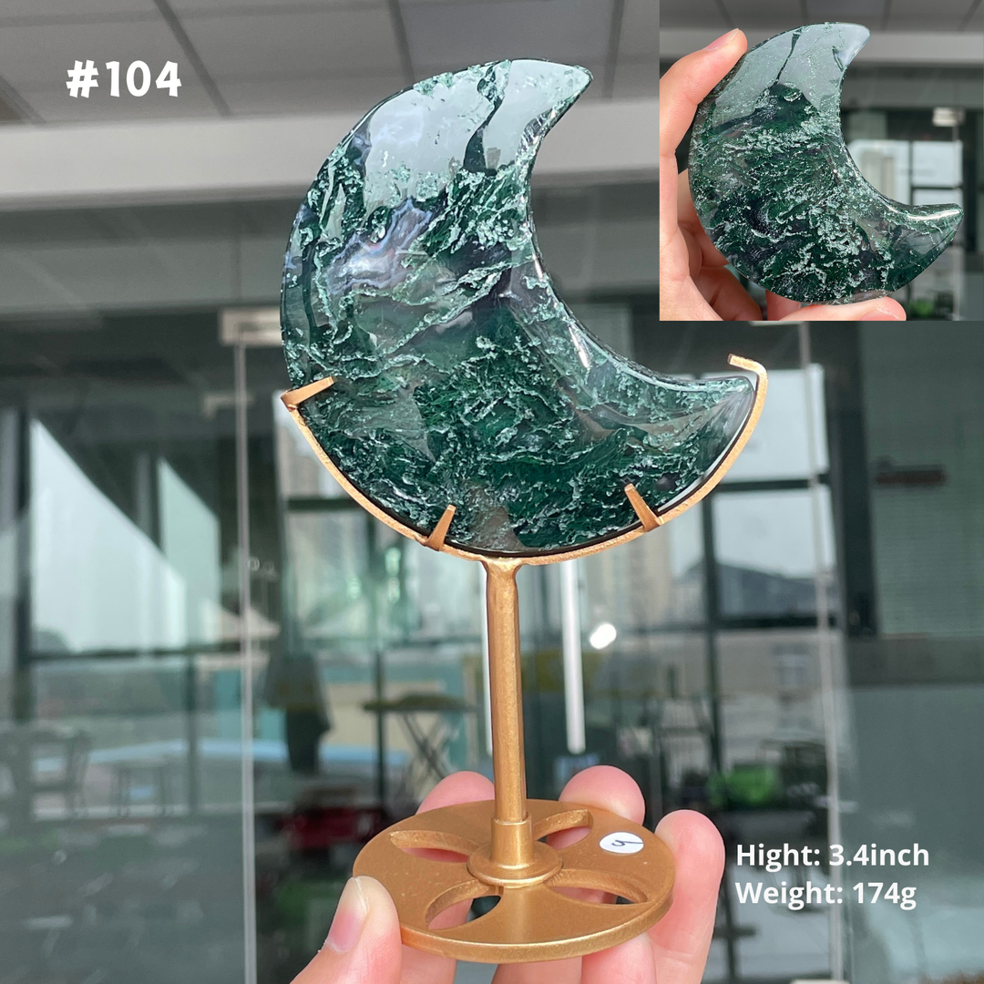 Unique,Moss Agate Moon