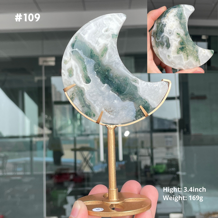 Unique,Moss Agate Moon