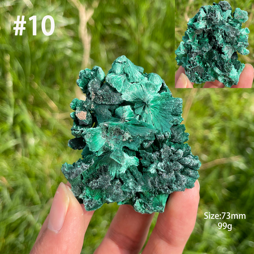 Unique,Natural Crystal Acicular Malachite Raw
