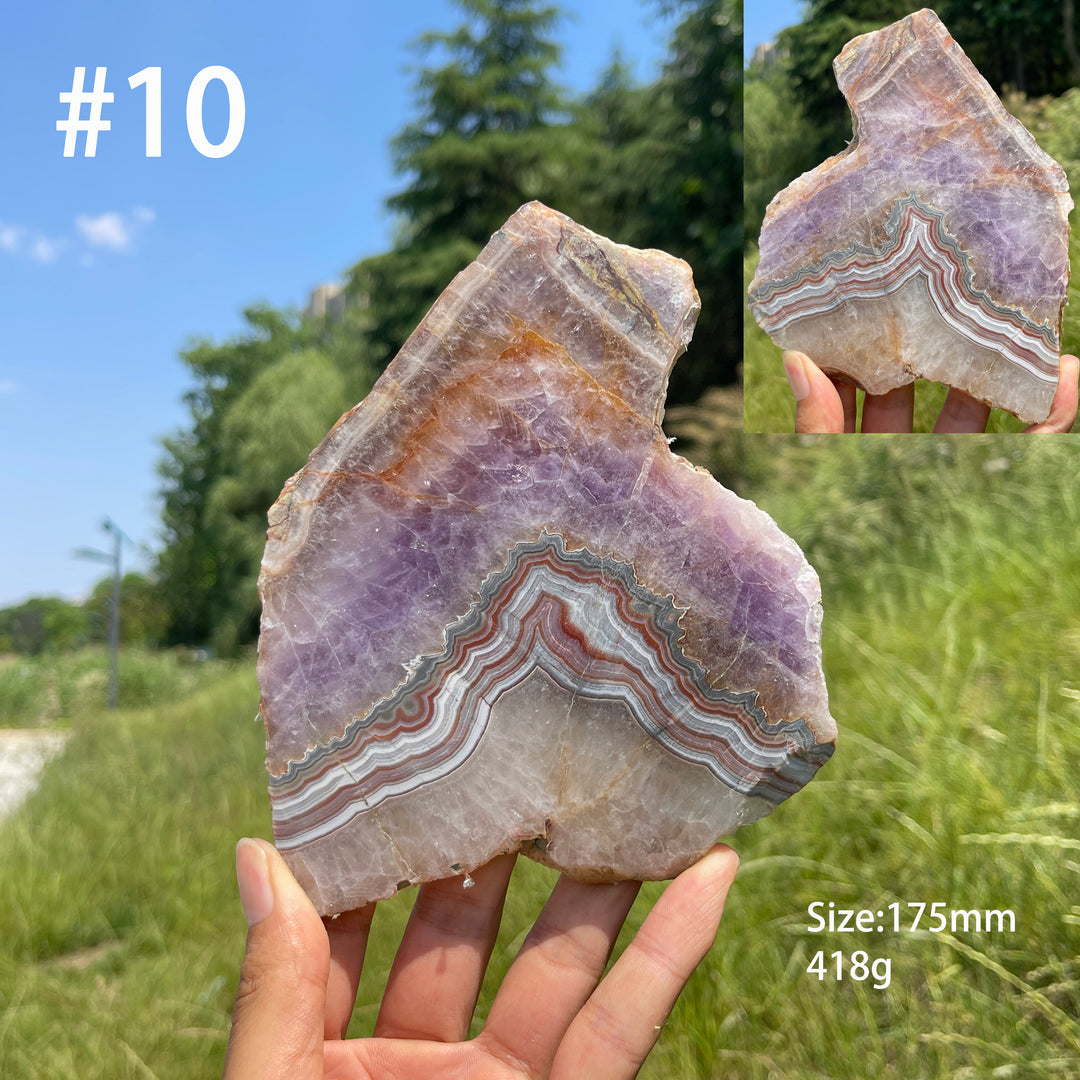 Unique,A Slightly Imperfect Natural Amethyst Agate Slice