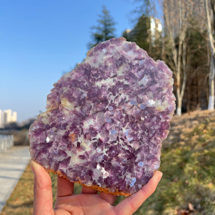 Unique,Imperfect Natural Lepidolite Slice