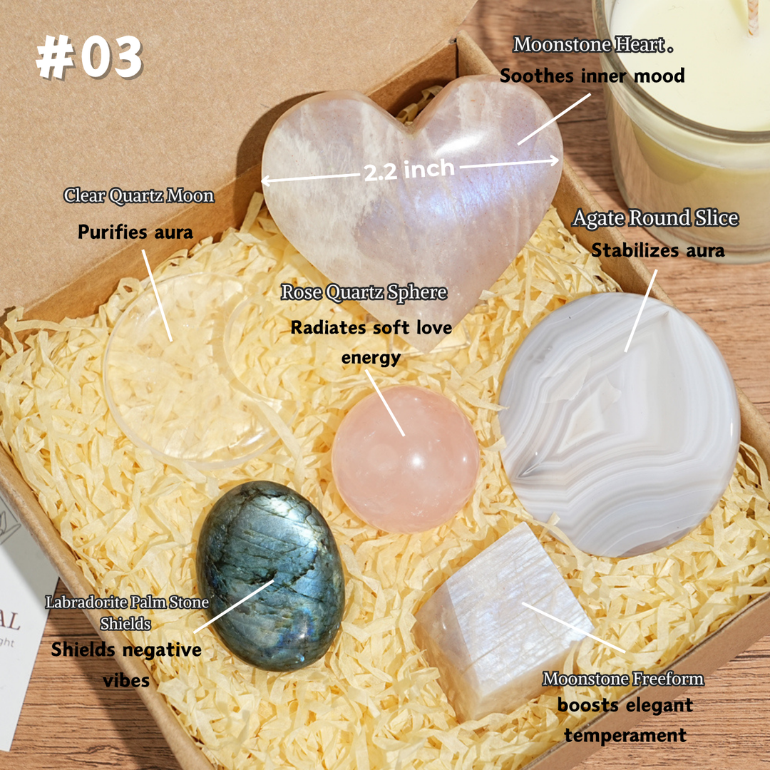 Self-Love & Chakra Healing Crystal Set– Abundance, Focus & Energy Protection