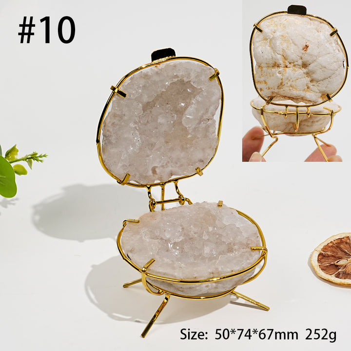 Unique,Natural Crystal Moroccan Geode Treasure Basin