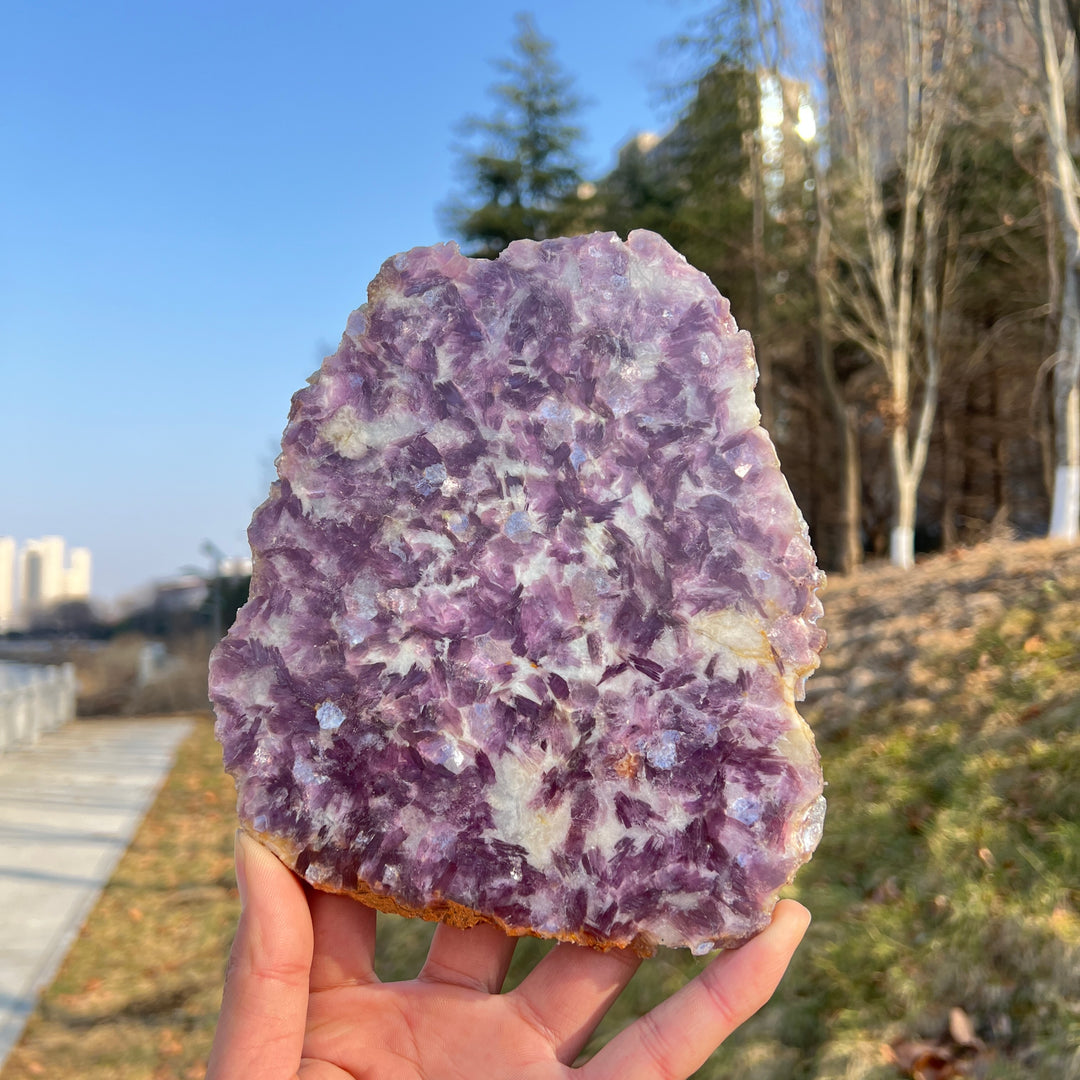 Unique,Imperfect Natural Lepidolite Slice
