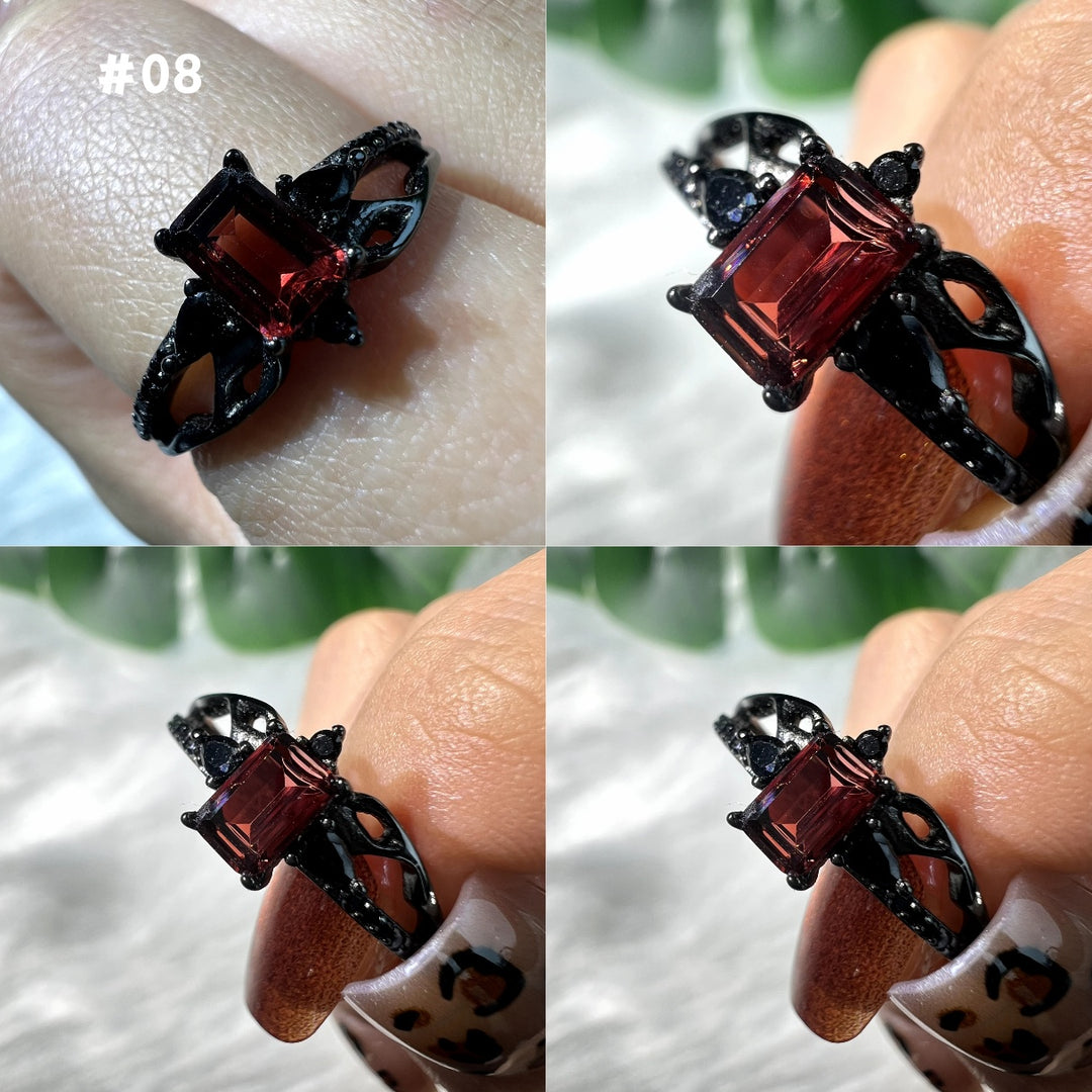 Garnet Black Ring Group,S925