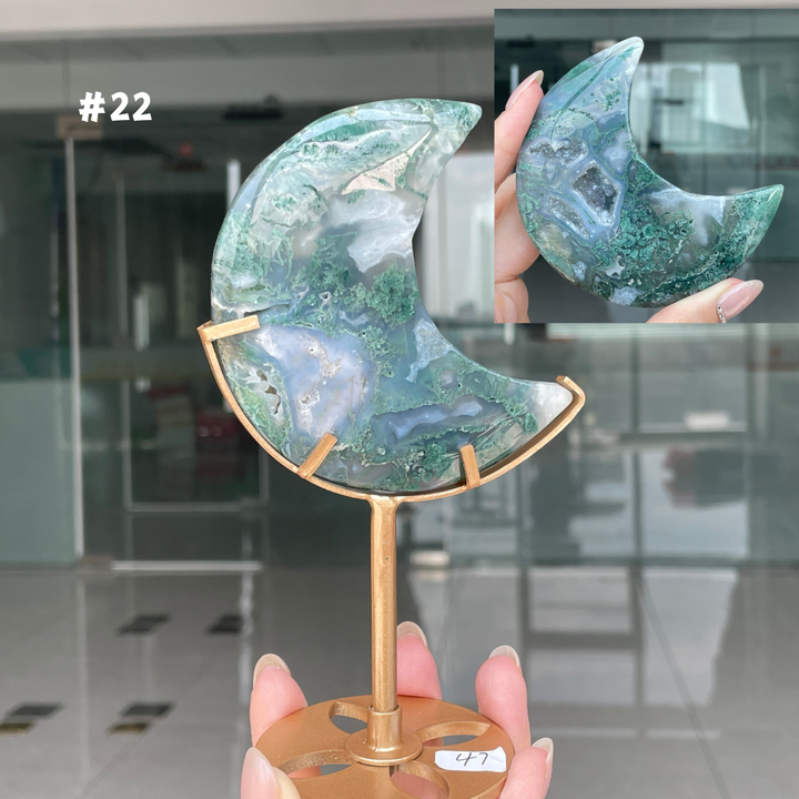 Unique,Moss Agate Moon