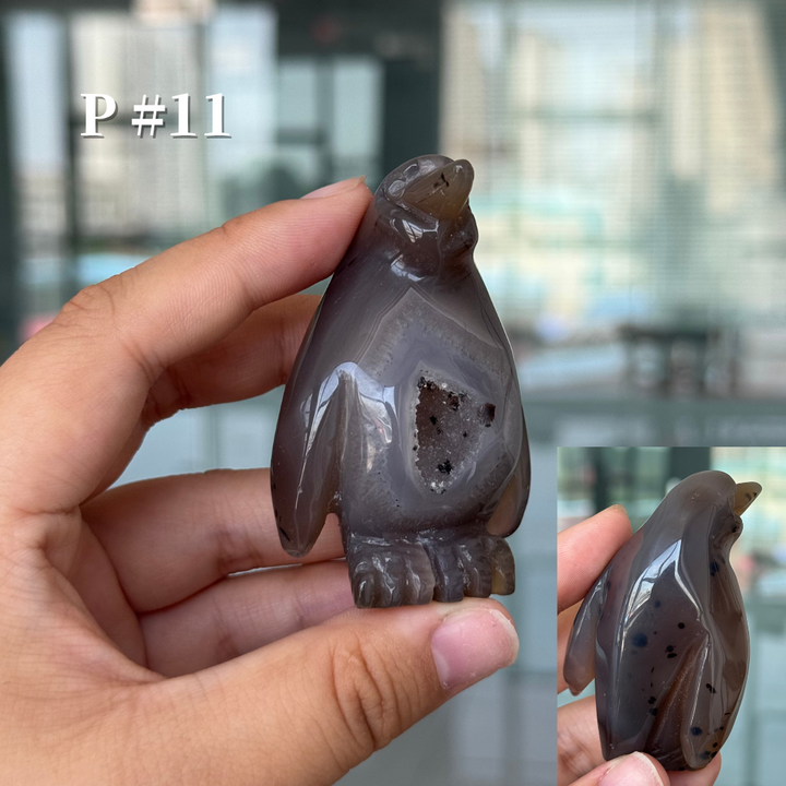 Unique, Agate Geode Penguin