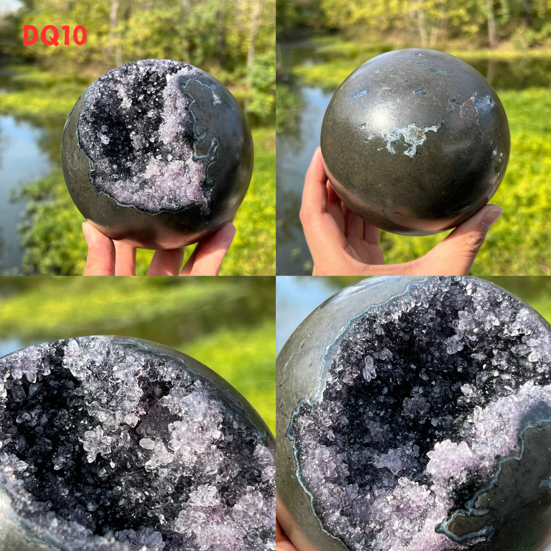 Amethyst Geode Sphere And Agate Geode Sphere