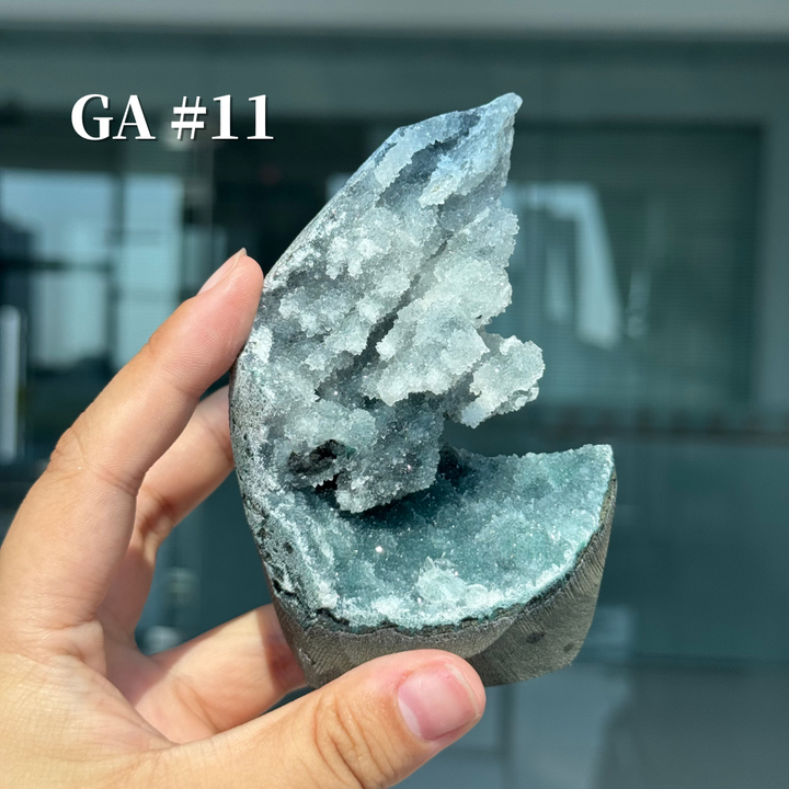 Unique, Sugar Druzy Apophyllite Cluster with Stilbite and Chlorite