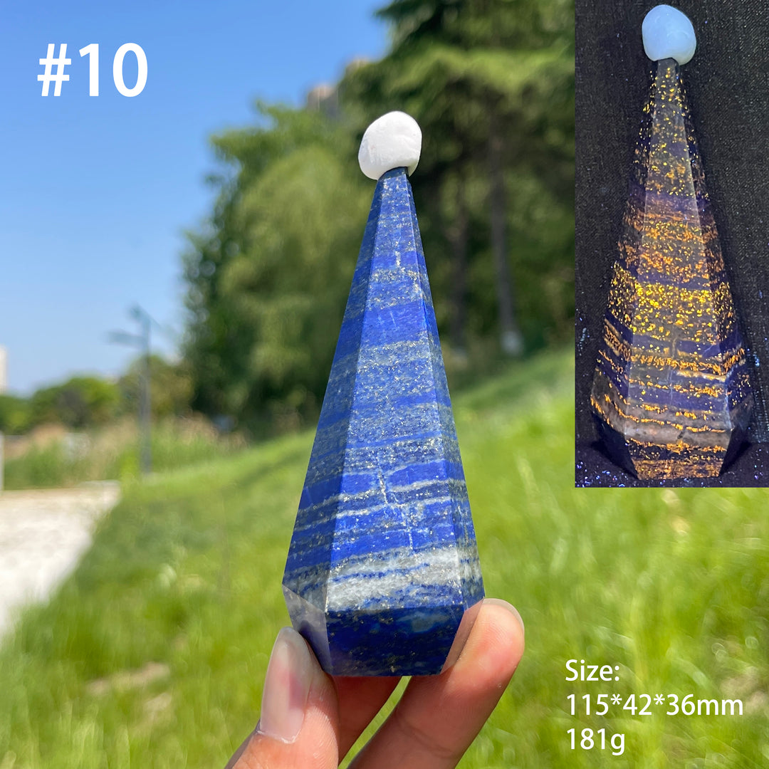 Unique,Natural Lapis Lazuli Diamond Tower