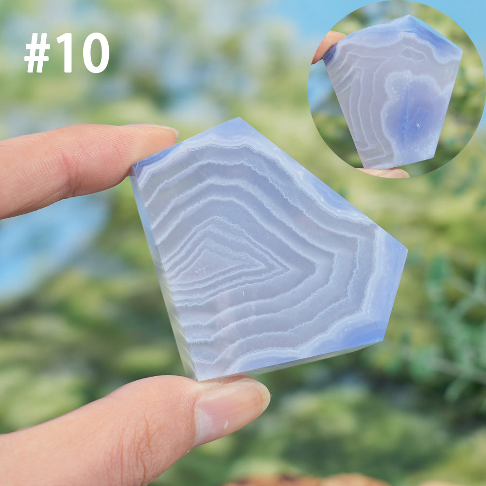 Unique, Natural Top Blue Agate Freeform