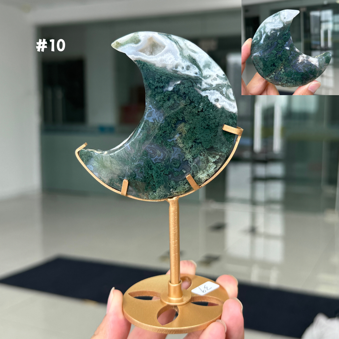 Unique,Moss Agate Moon